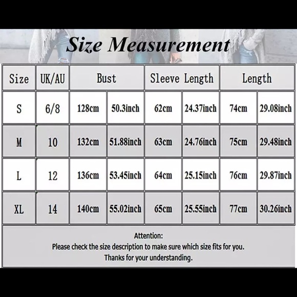 RESTOCKED! Grey Poncho Cardigan w/ Fringe Tassel - Picture 6 of 6